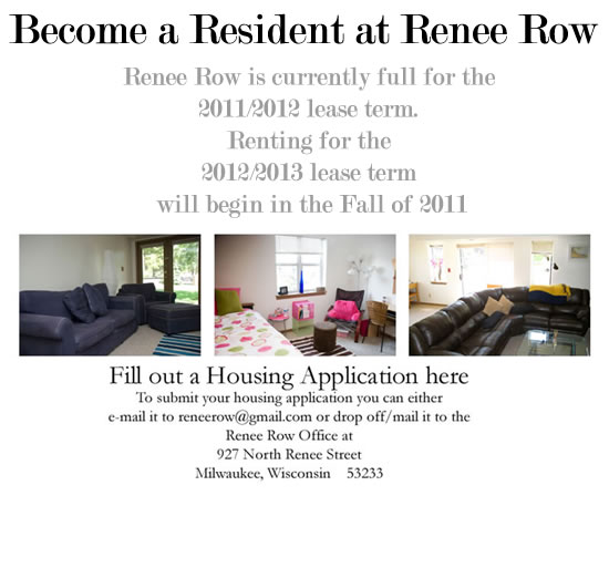 Become a Resident at Renee Row