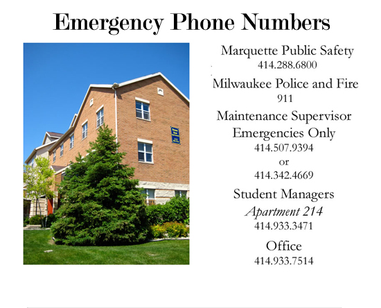 Emergency Phone Numbers